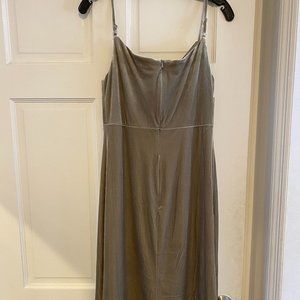 Revelry Skye Midi Velvet Dress - (Color: Sage 611)